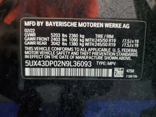 2022 BMW X3 SDRIVE30I