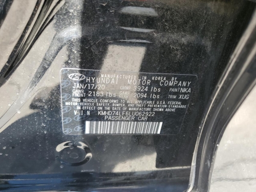 2020 HYUNDAI ELANTRA SE