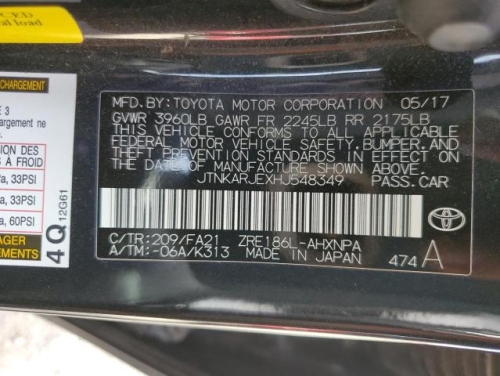 2017 TOYOTA COROLLA IM 