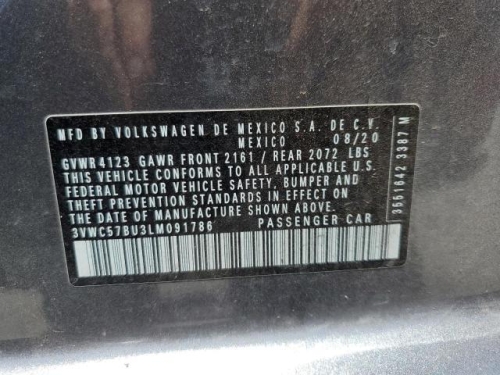 2020 VOLKSWAGEN JETTA S