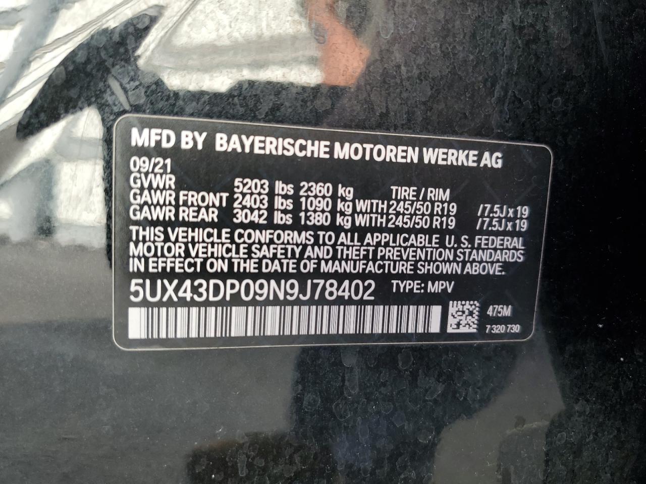 2022 BMW X3 SDRIVE30I