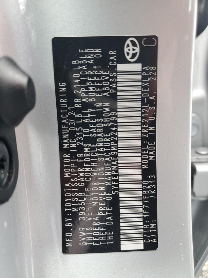 2021 TOYOTA COROLLA LE
