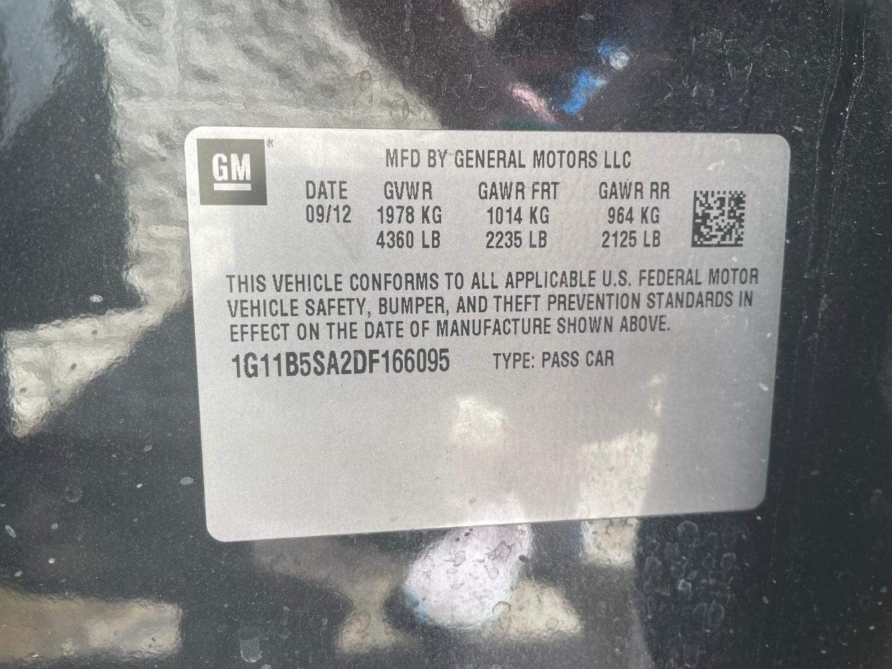 2013 CHEVROLET MALIBU LS